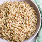 fluffy instant pot quinoa on a plate