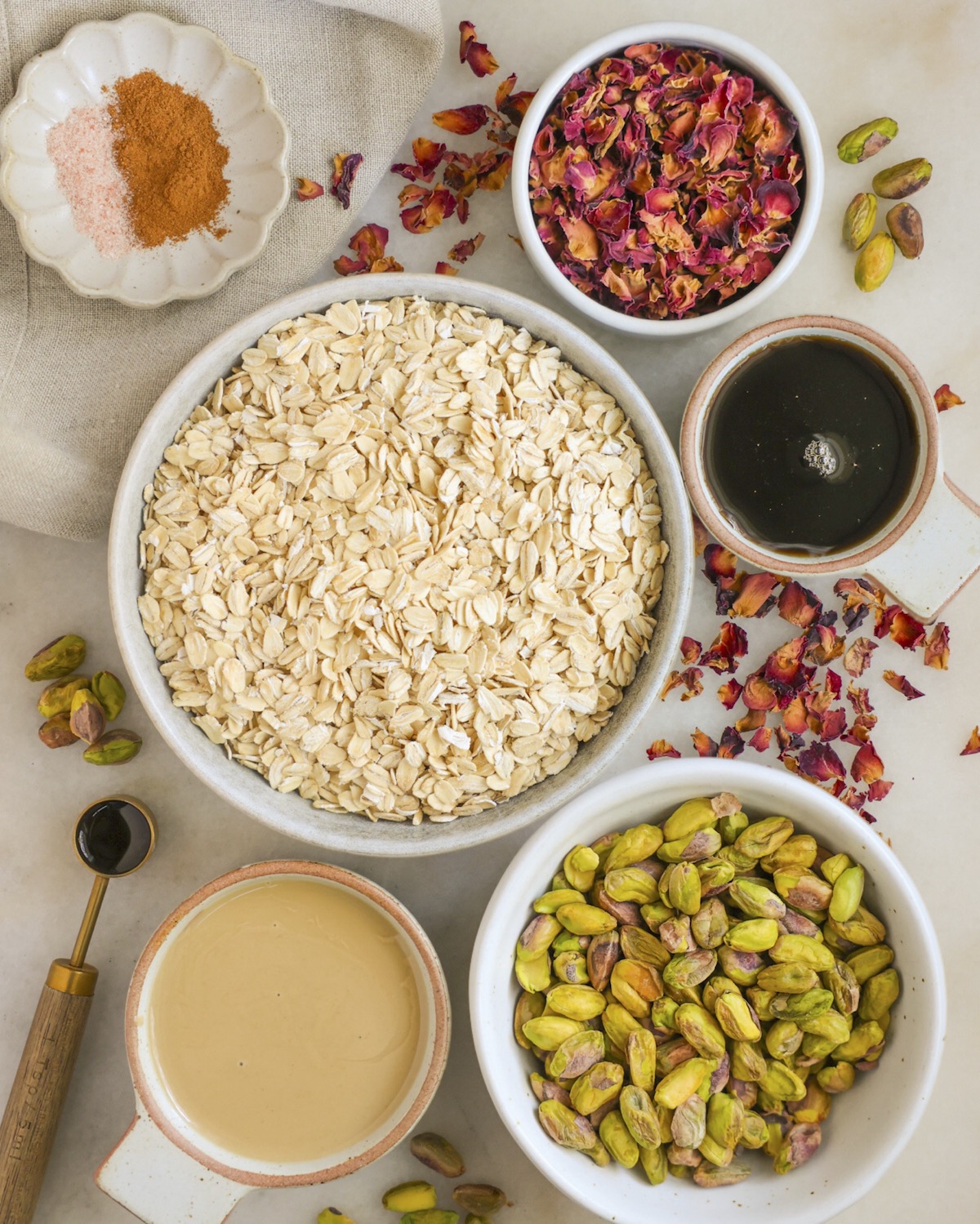tahini granola ingredients