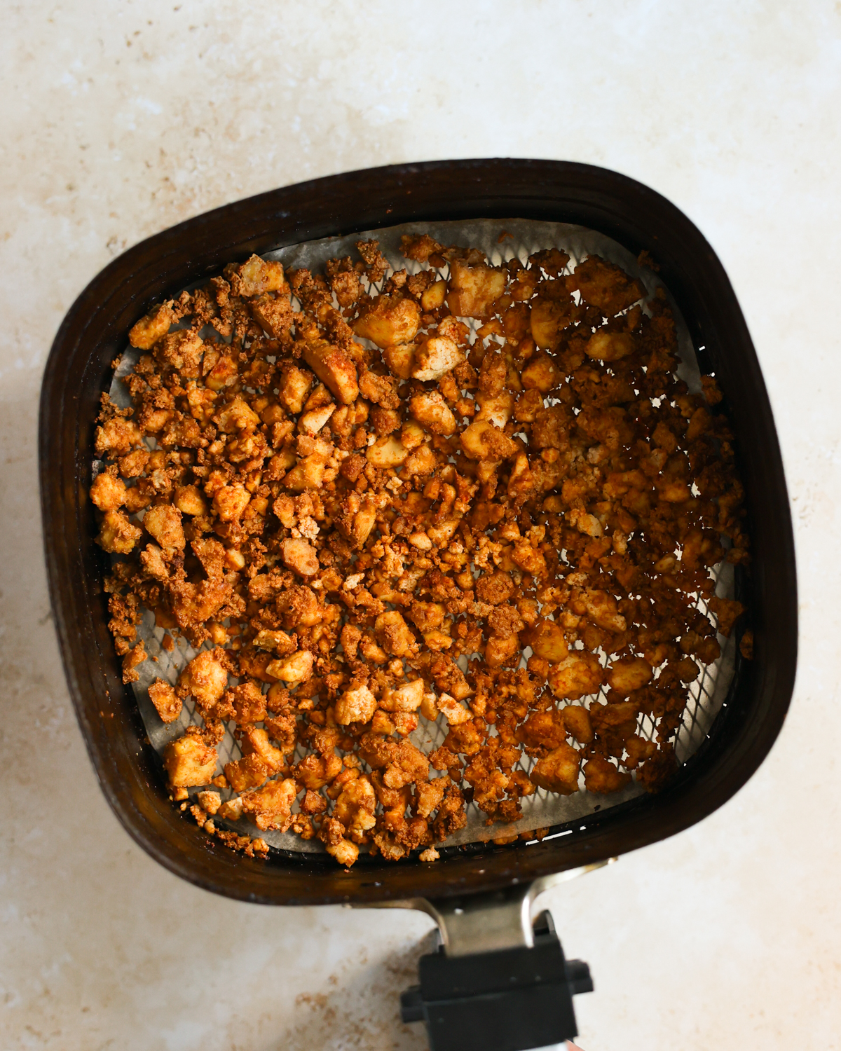 crispy tofu crumbles in air fryer