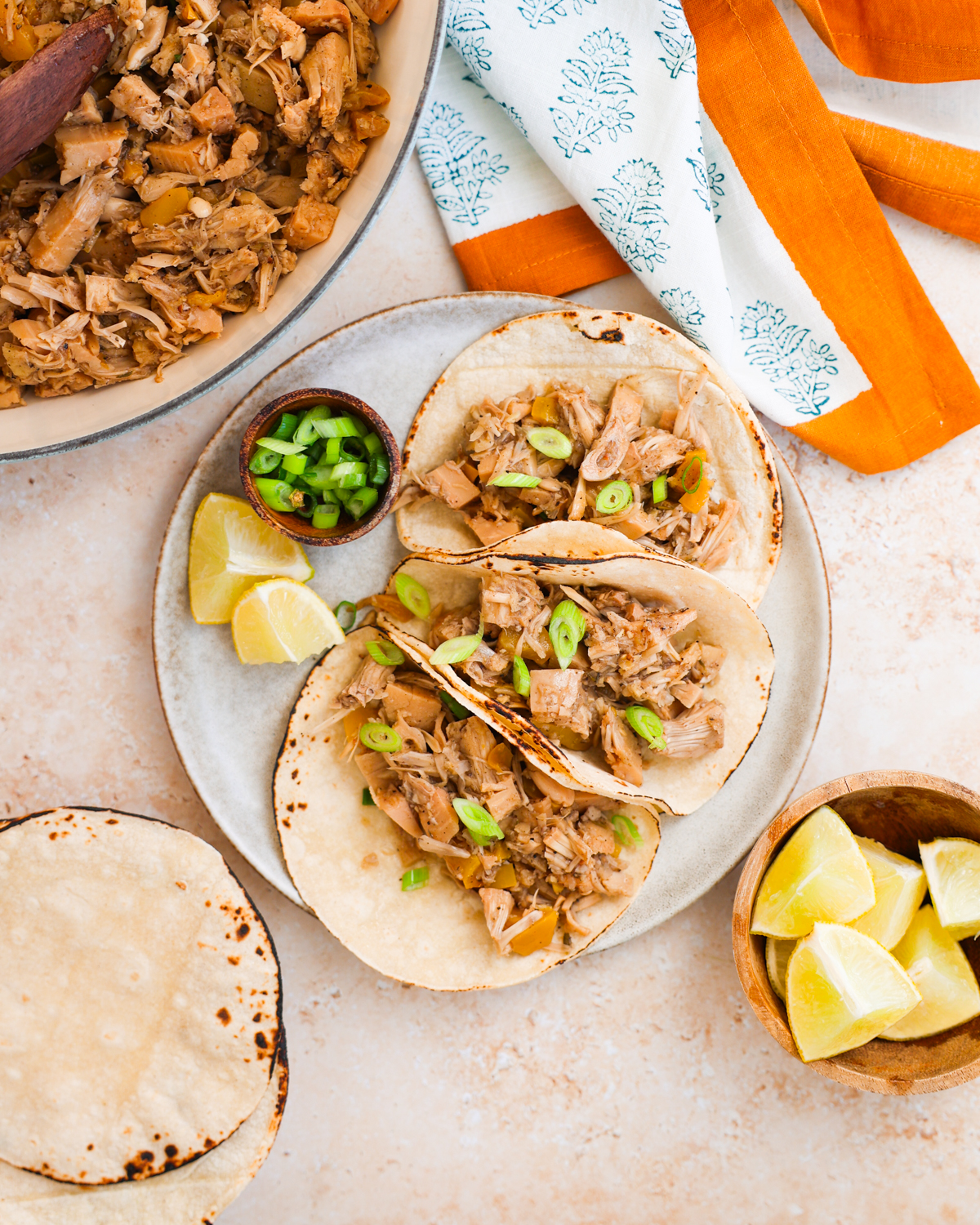 overhead jerk jackfruit tacos