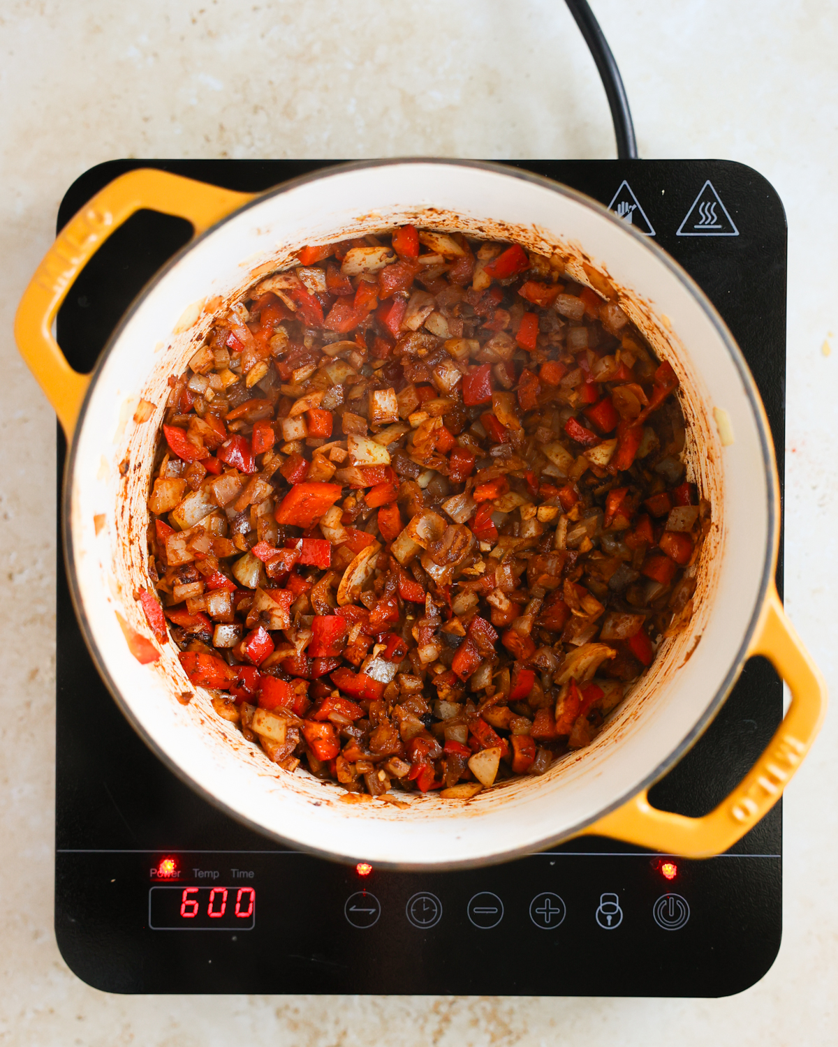 overhead toasted spices and aromatics