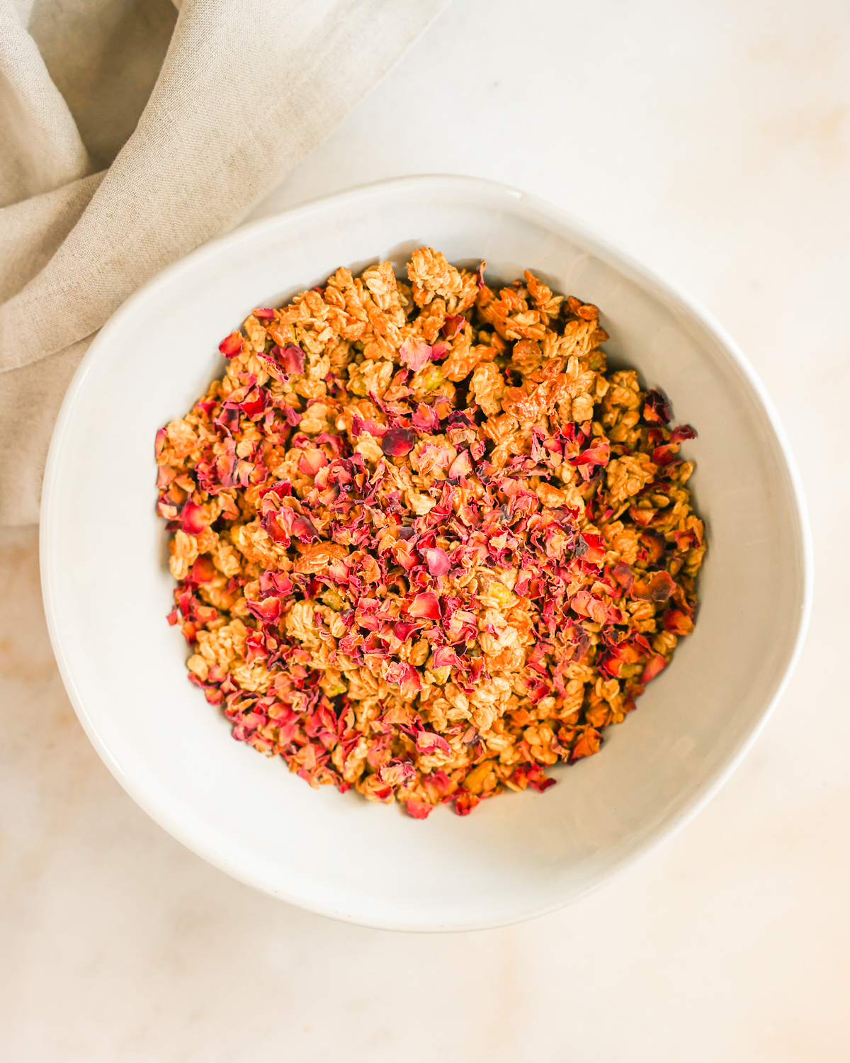 roses added to granola