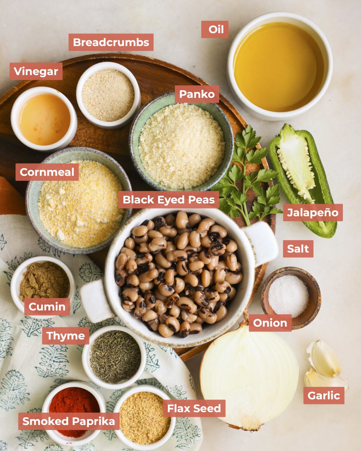 black eyed pea fritter ingredients