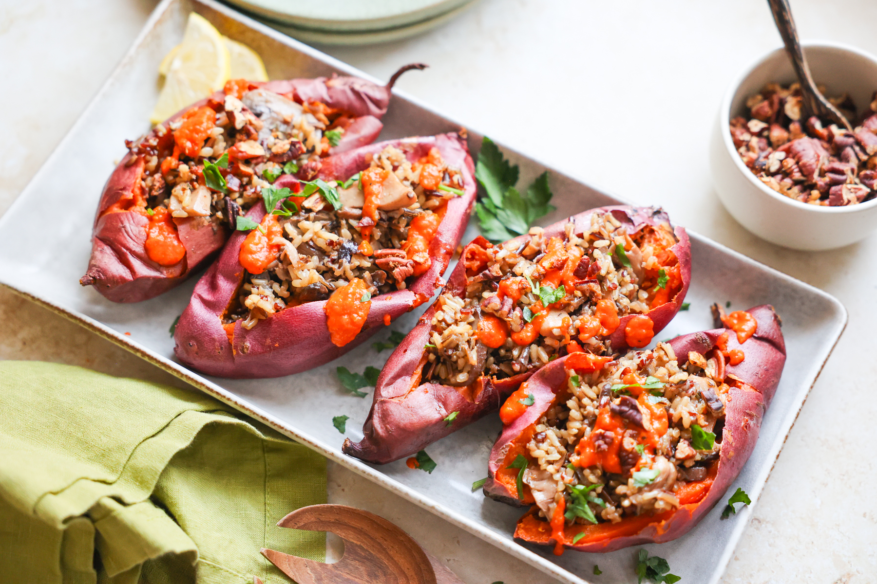 The World's Best Stuffed Sweet Potatoes