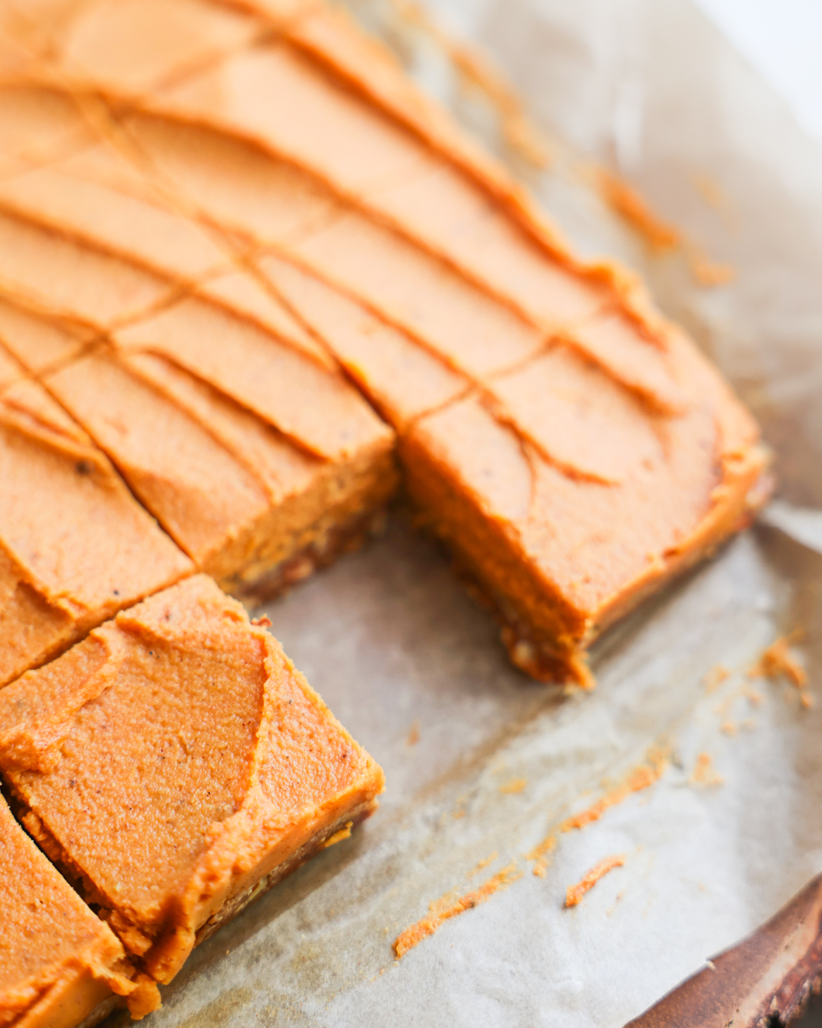 close up sweet potato bars