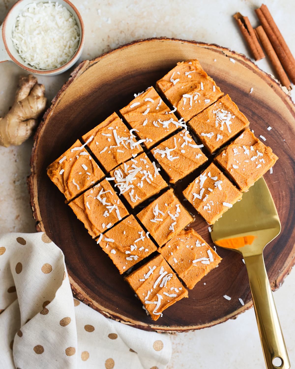 overhead sweet potato bars