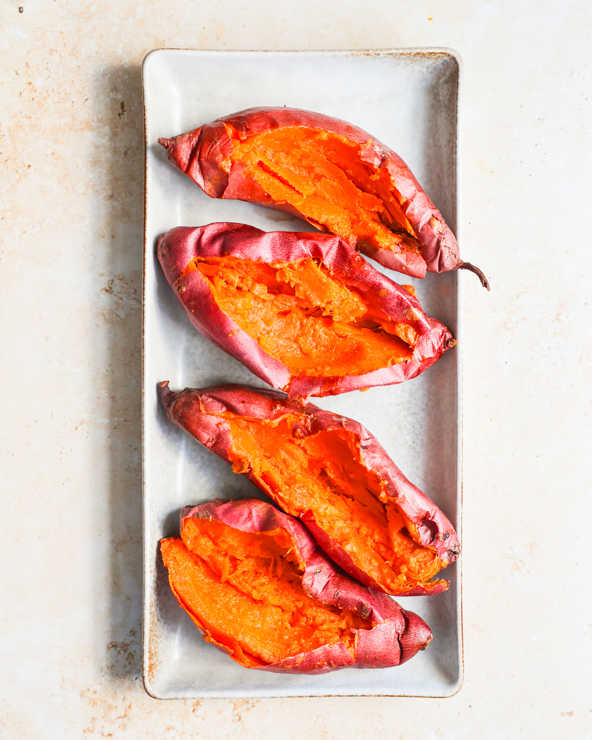 overhead scooped sweet potatoes