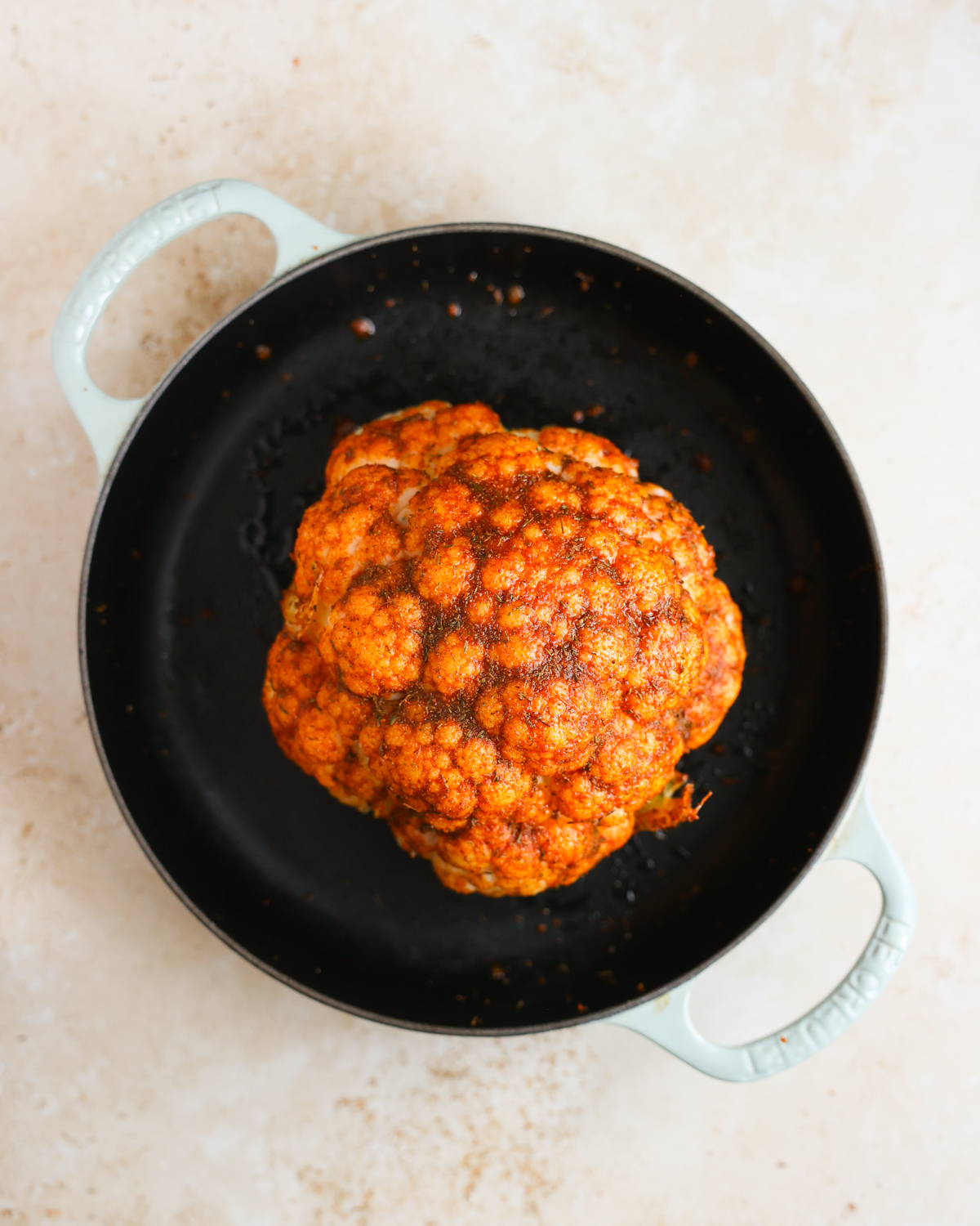 overhead spiced cauliflower