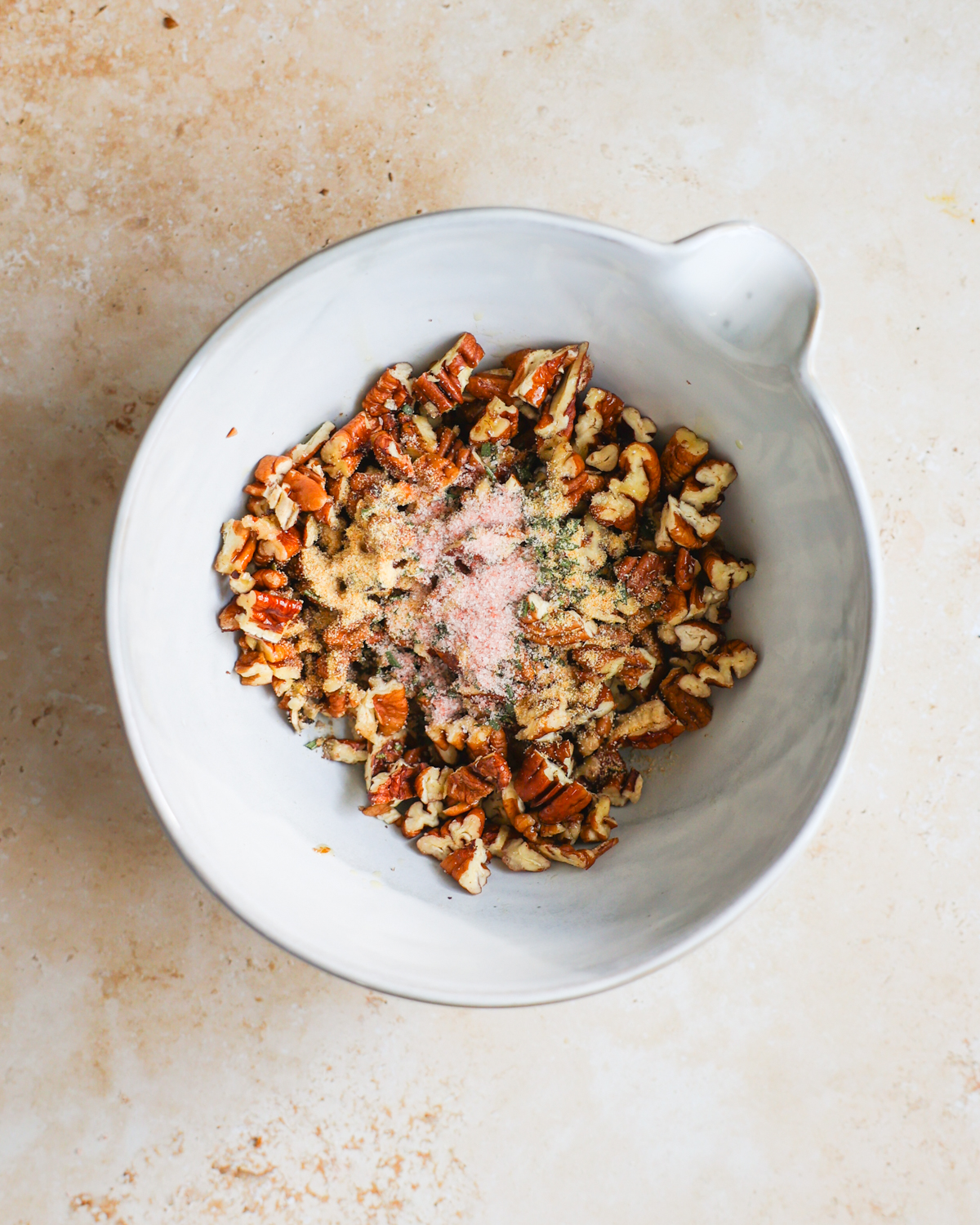 pecan spices overhead