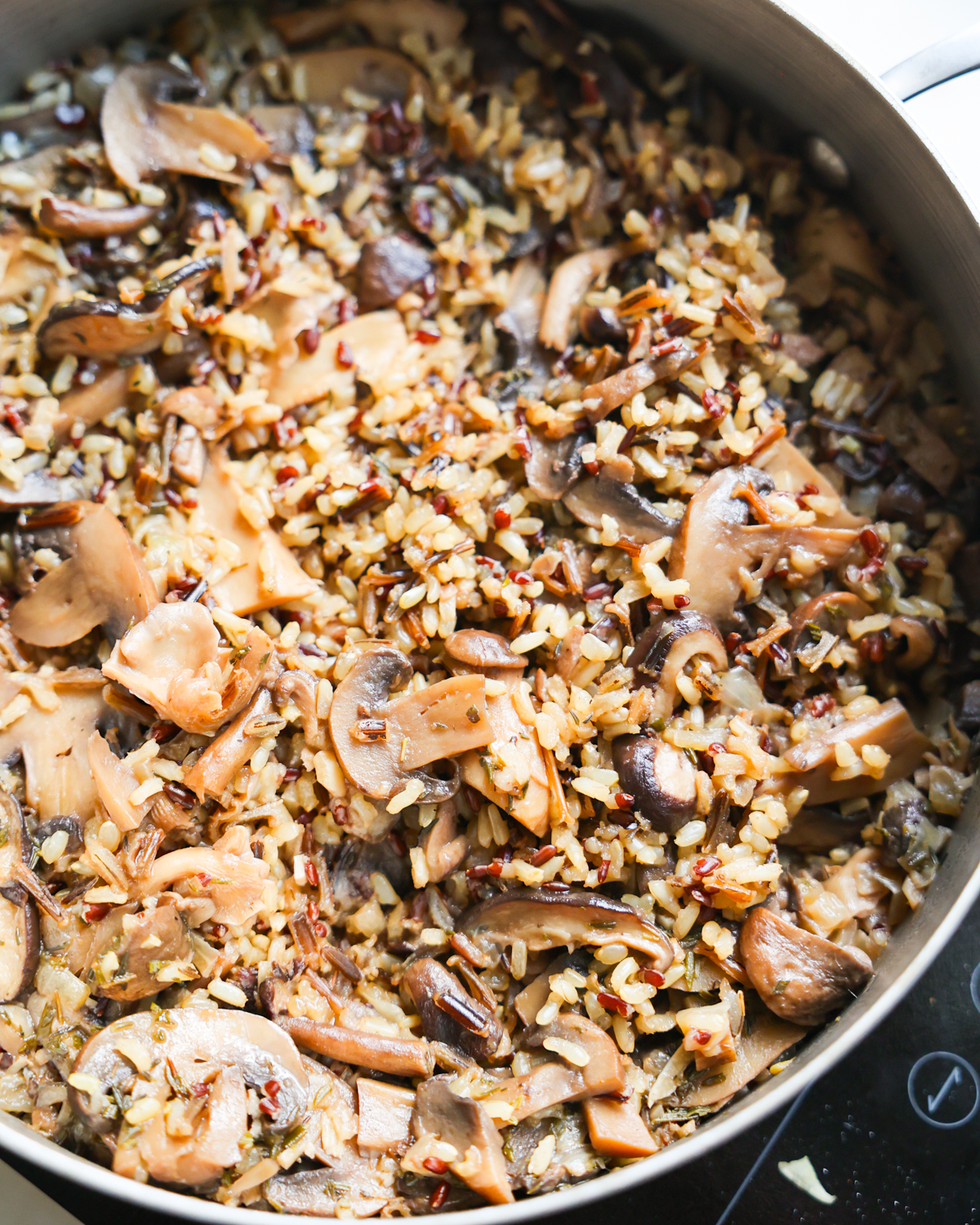 close up of cooked rice