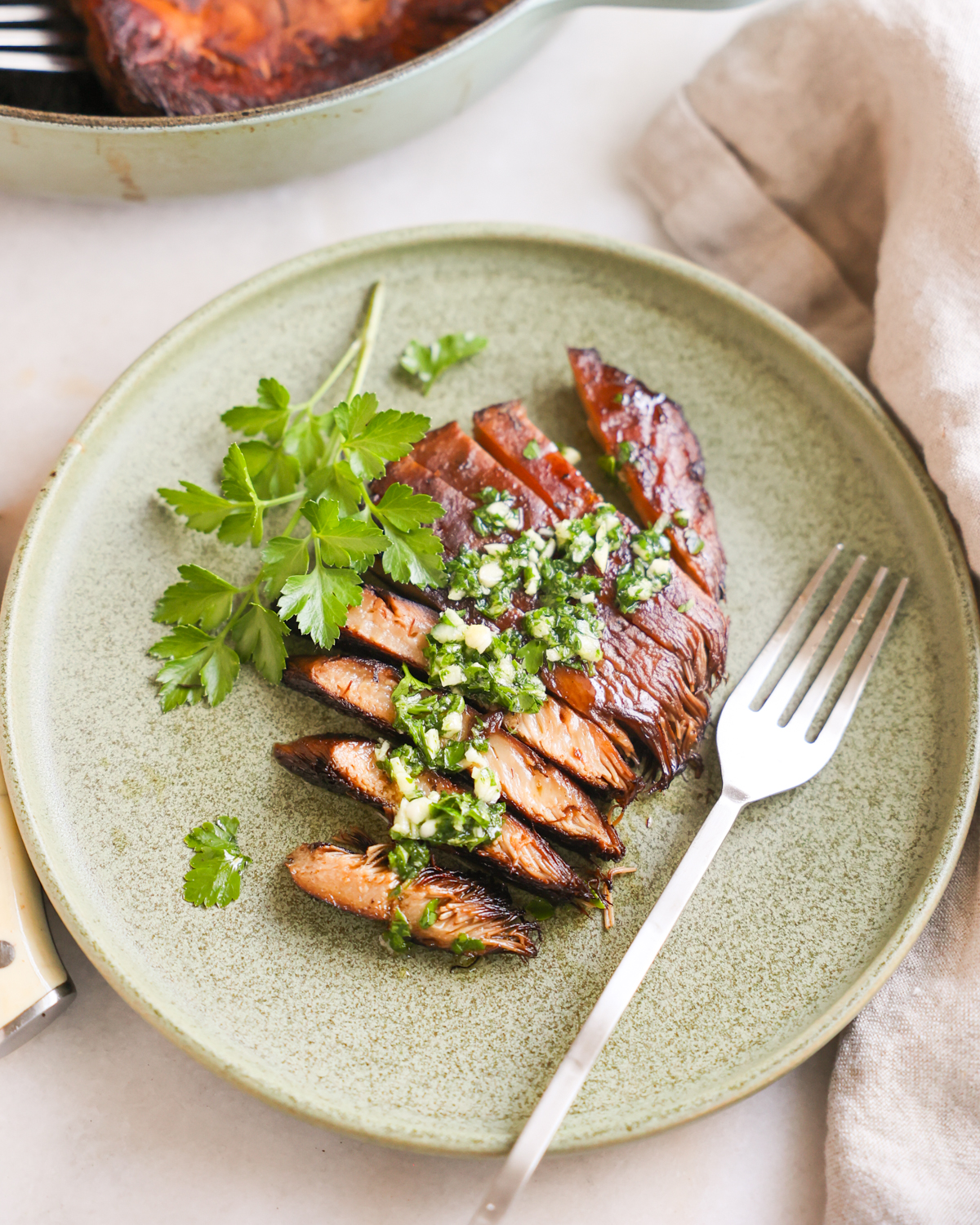Pan-Seared Lions Mane Steakscrispy, juicy, and packed with umami.