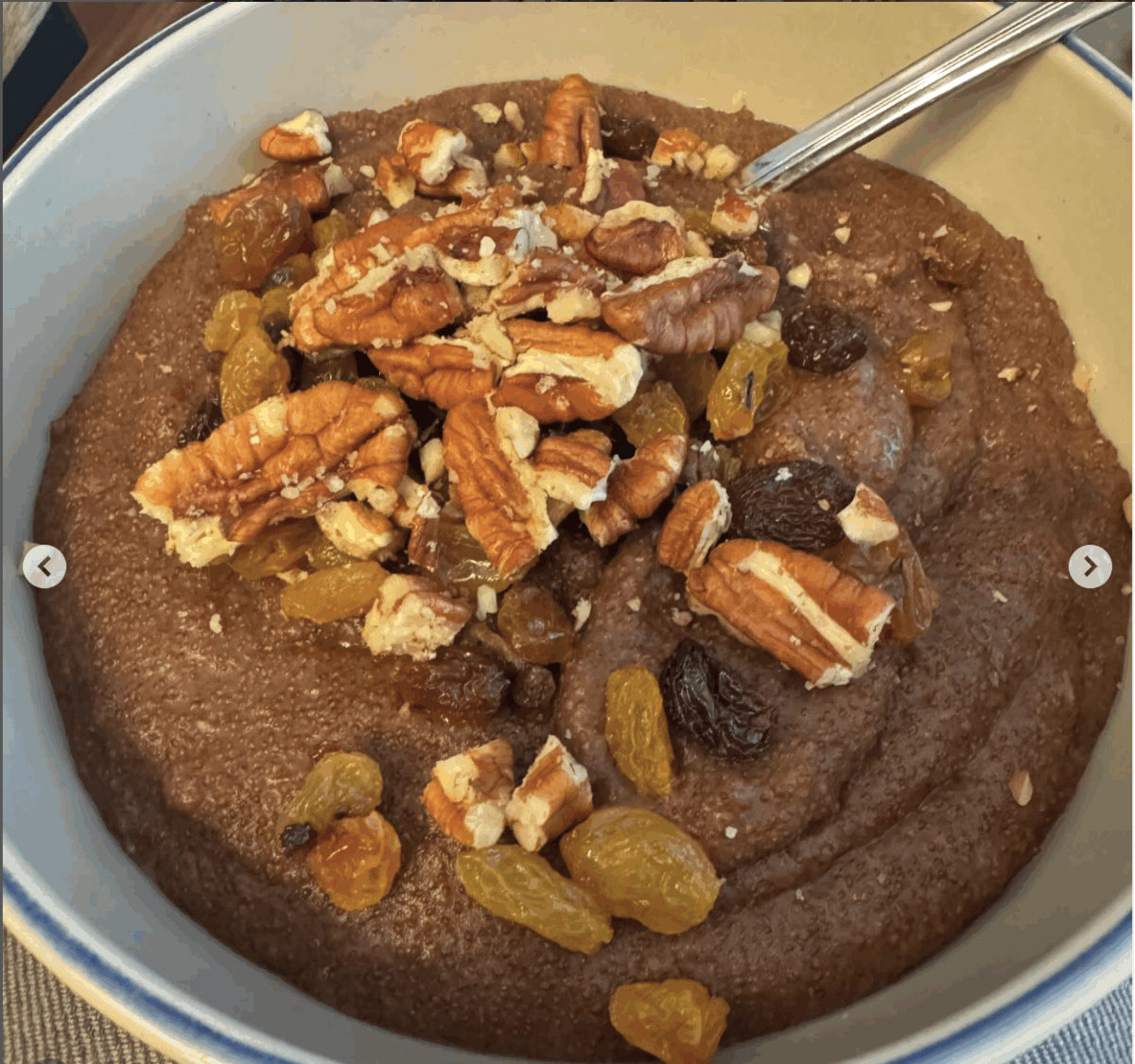Instant pot teff porridge in a bowl.