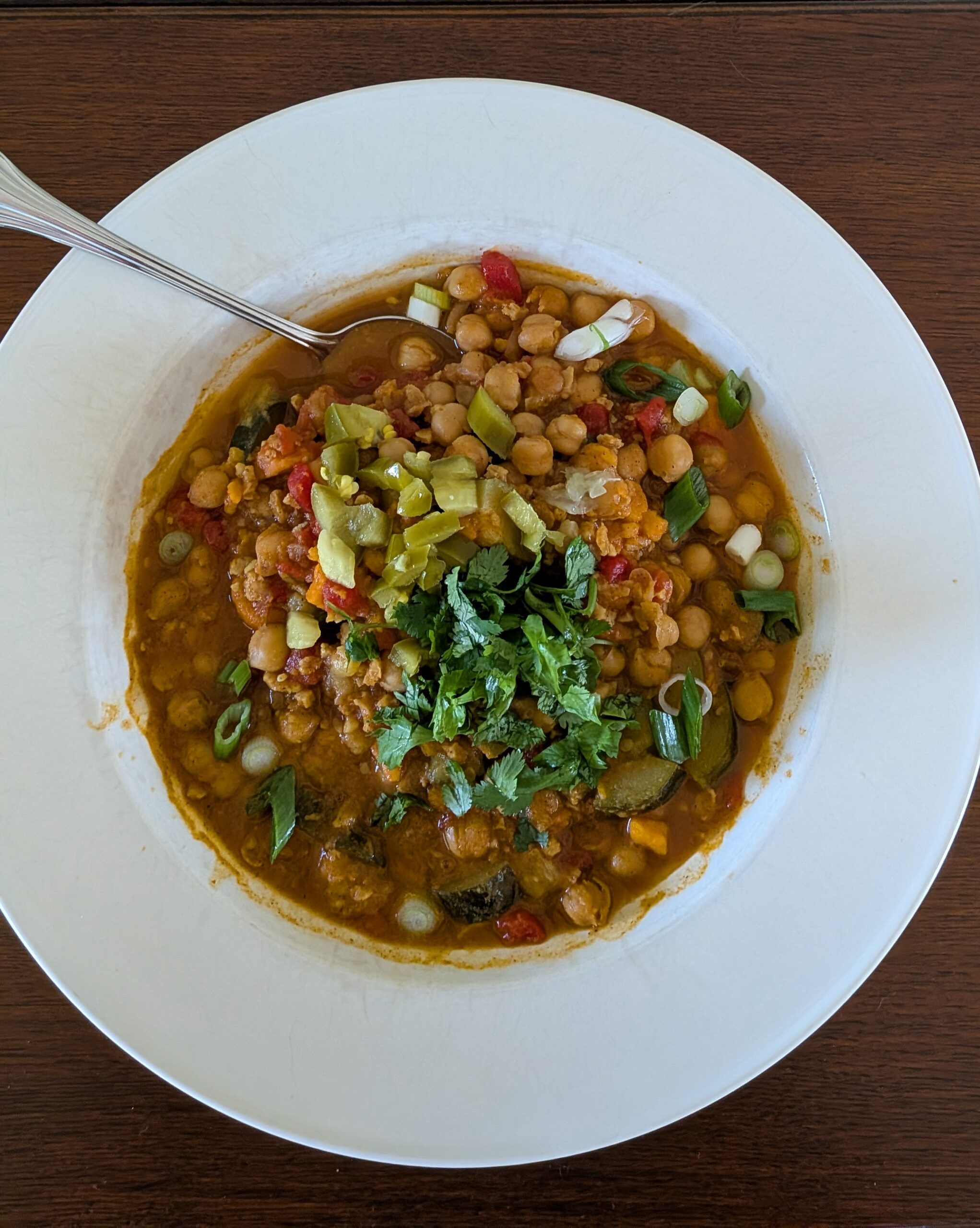 Reader photograph of sweet potato chickpea curry.