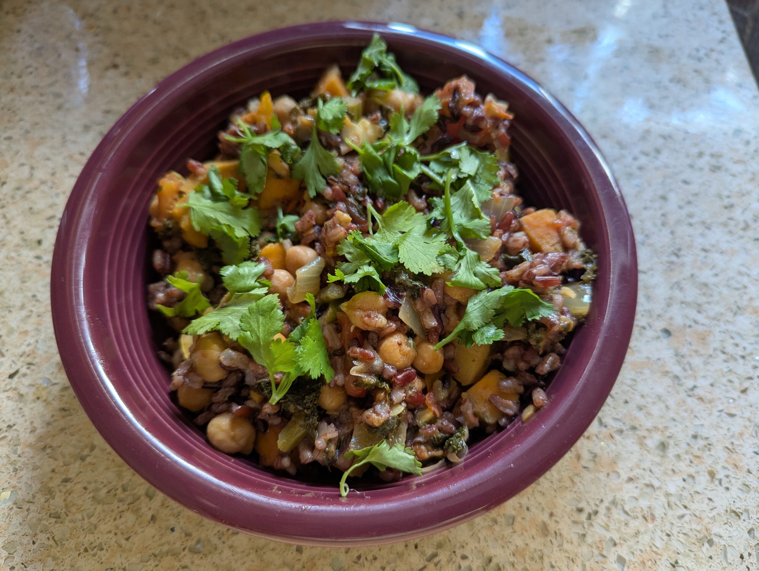 Reader photograph of sweet potato chickpea curry.