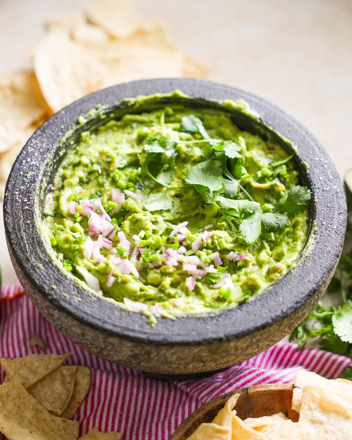A bowl of freshly made guacamole.