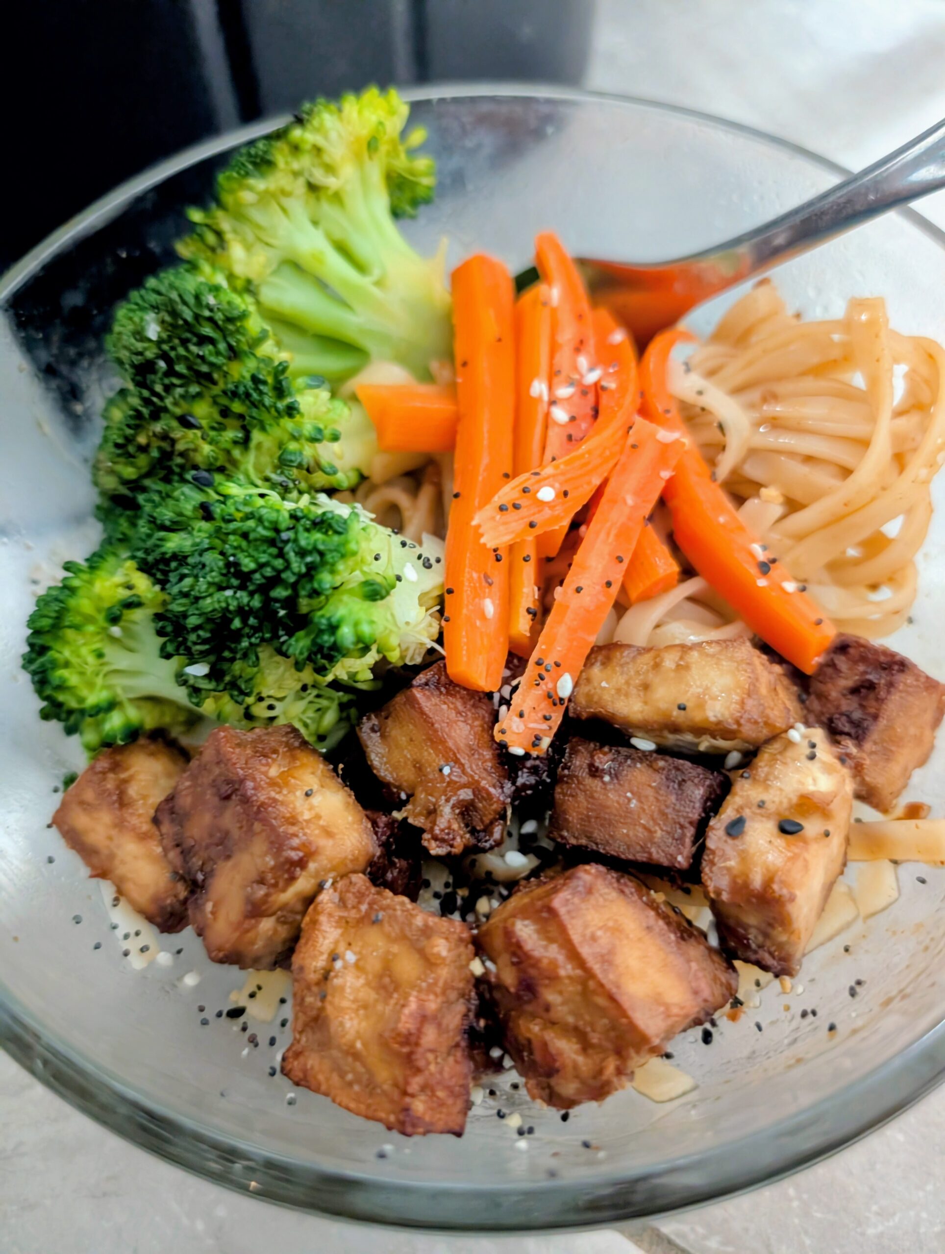 Supper club submission, crispy air fryer tofu.