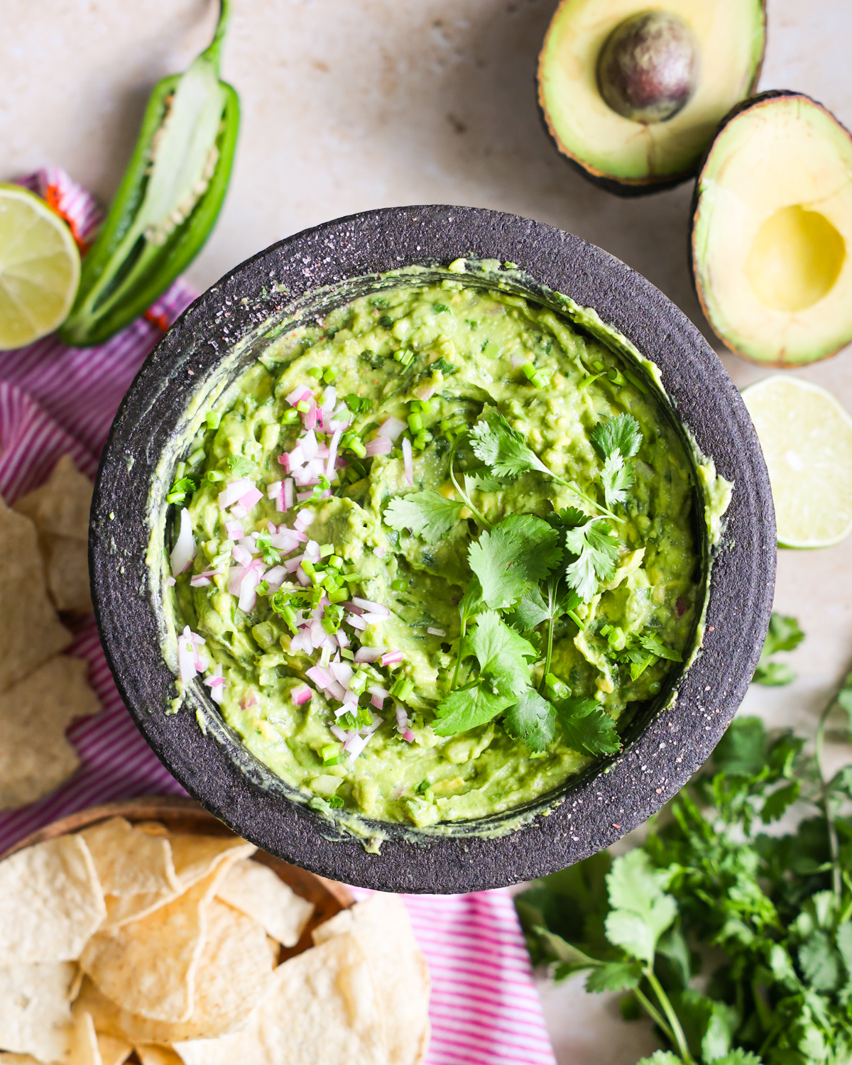 Easy guacamole recipe in bowl.
