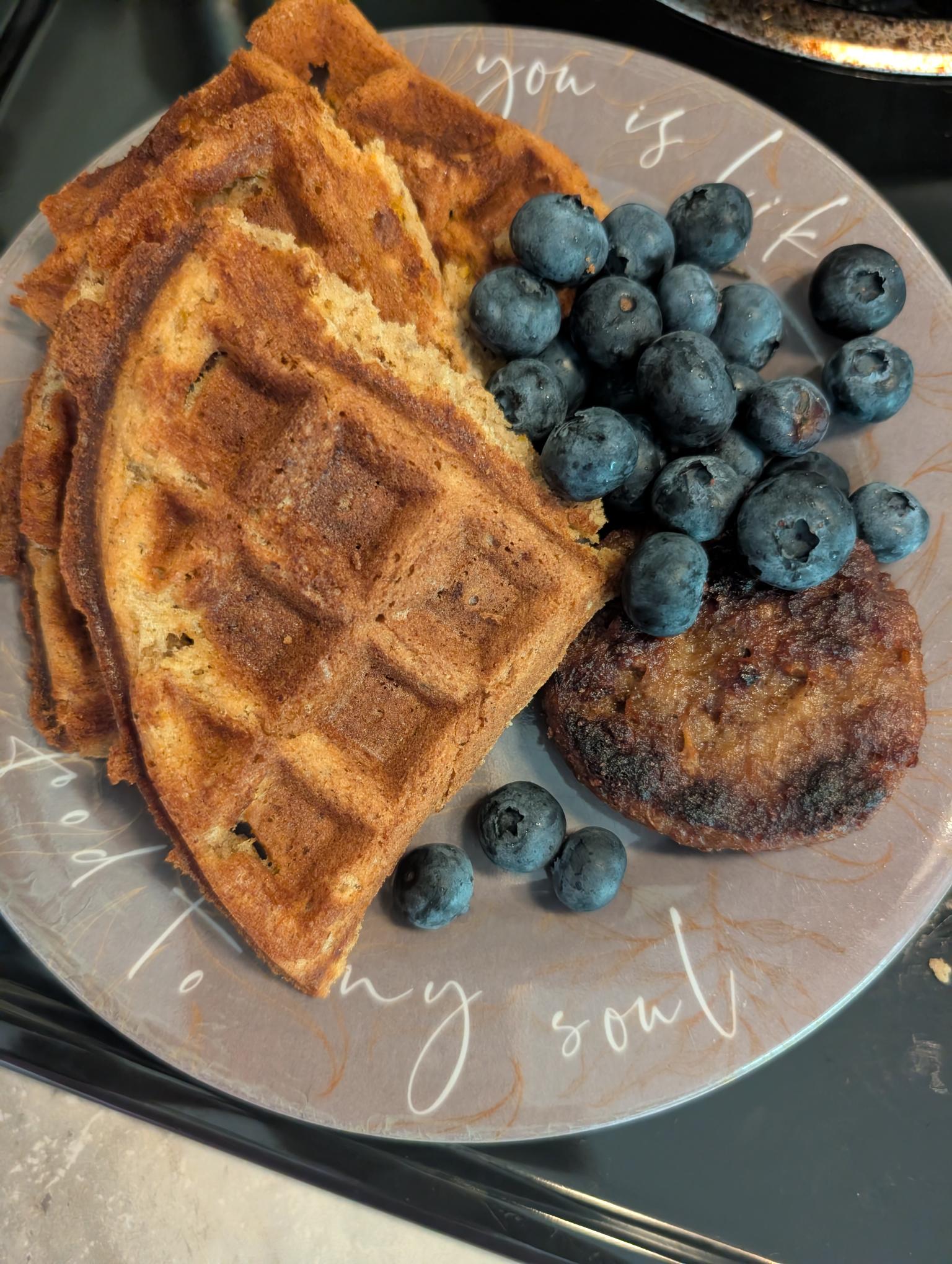 Reader submission of vegan waffles recipe.